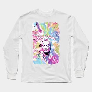 barbie Margot Robbie graphic illustration design by ironpalette Long Sleeve T-Shirt